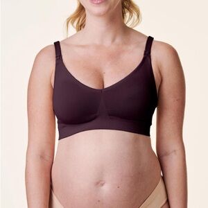 BRAVADO Sustainable Body Silk Seamless Nursing Bra Cherry S One Hand Clip